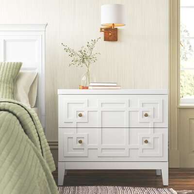 Holdenville 2 - Drawer Solid Wood Bachelor's Chest in White