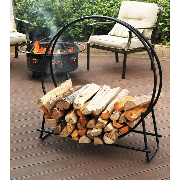 Phi Villa Hoop Firewood Fireplace Log Rack Wayfair