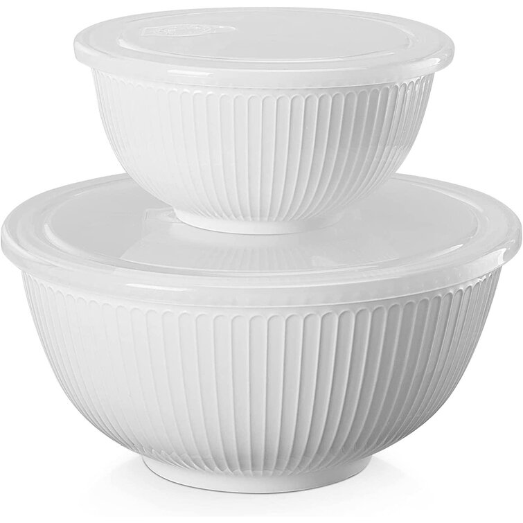 Ceramic Mixing Bowls Set With Lids For Kitchen%2C Size 1 2.5 Qt Large Serving Bowl Set%2C Salad Mixing Bowls%2C Deep Soup Bowl For Family%2C Microwave   Dishwasher Safe%2C Set Of 2 