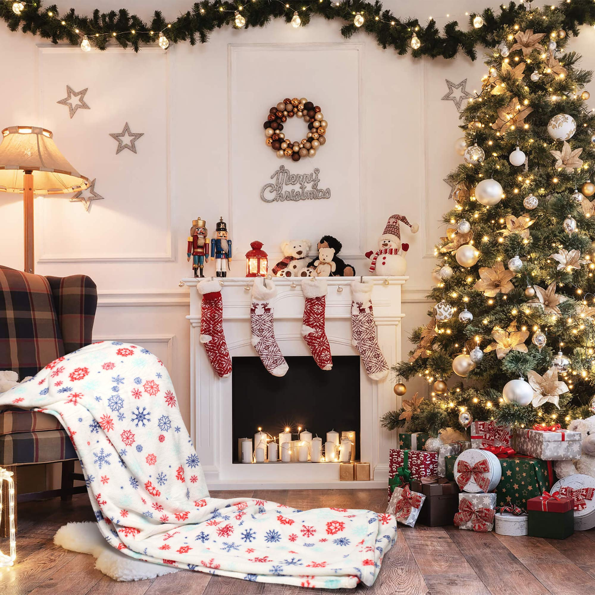 My Daily Christmas Tree Branches Throw Blanket Polyester Microfiber Lightweight Couch Bed Blanket 50x60 inch My Daily Christmas Tree Branches Throw Blanket Polyester Microfiber Lightweight Couch Bed Blanket 50x60 inch