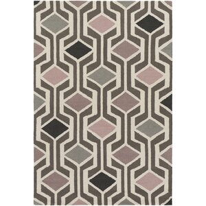 Hilda Gisele Hand-Crafted Light Pink/Mauve Area Rug