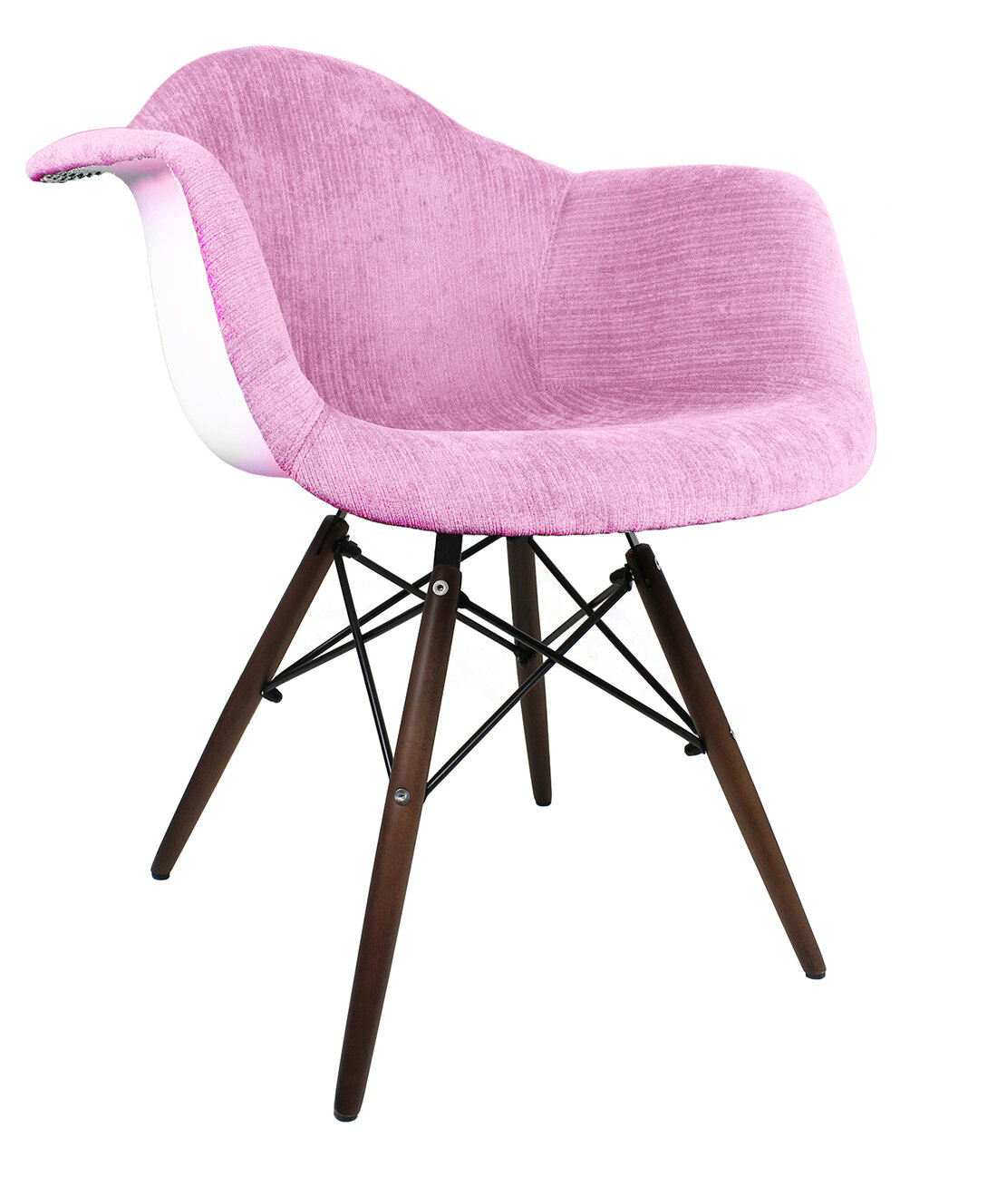 mid century modern pink chair