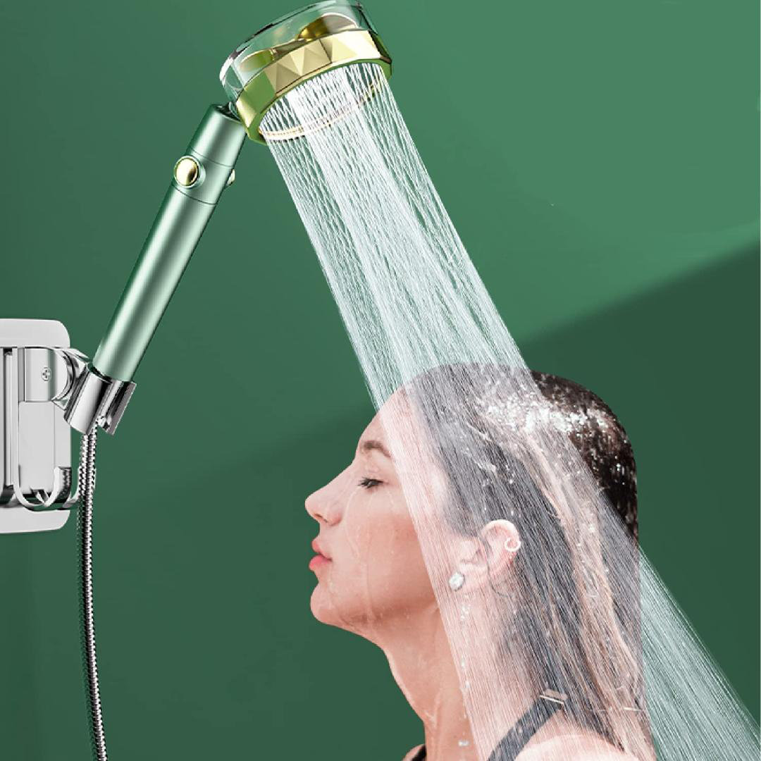 Bampredepos High Pressure Shower Heads,Turbo Fan Shower With 2 Filter