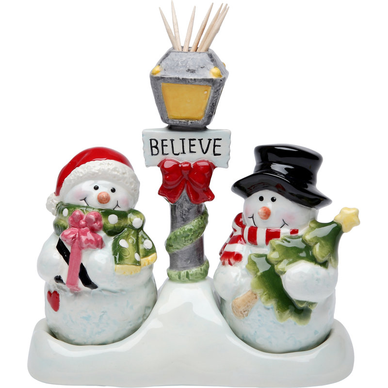 Cosmosgifts Cosmos Gifts Snowman Salt And Pepper Set Toothpick Holder Reviews Wayfair