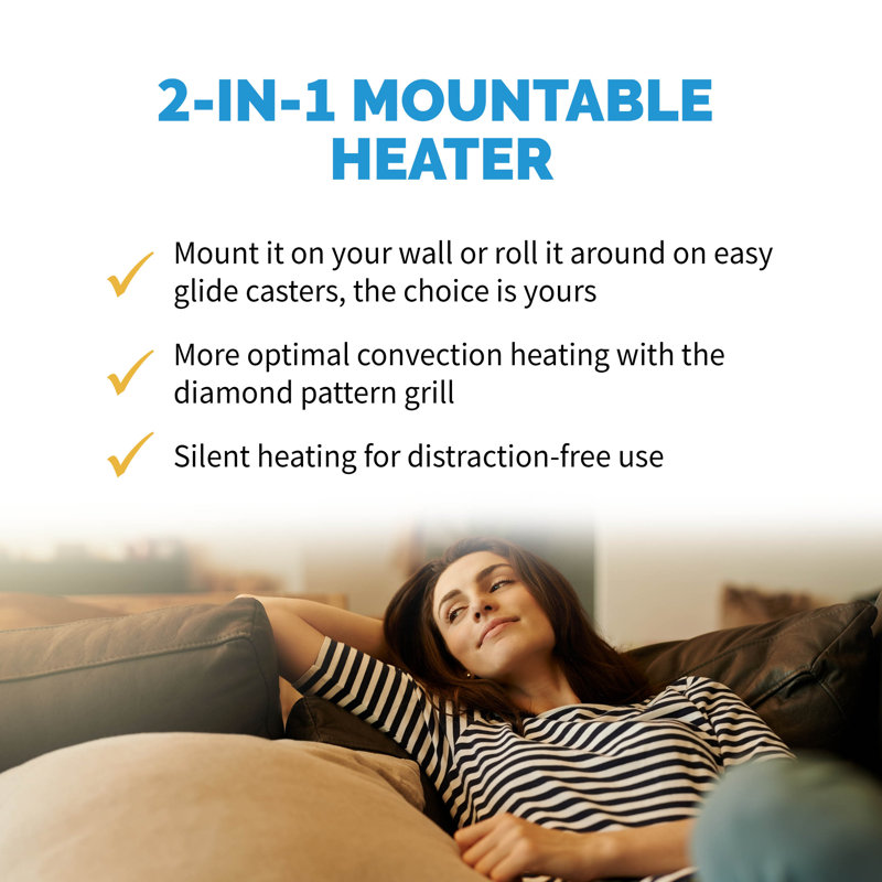 Newair Diamond Heat 2 In 1 Portable Or Wall Mounted 1 500 Watt Electric Convection Panel Heater Reviews Wayfair