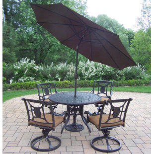 Go to store & view more images Victoria 5 Piece Dining Set with Cushions by Oakland Living