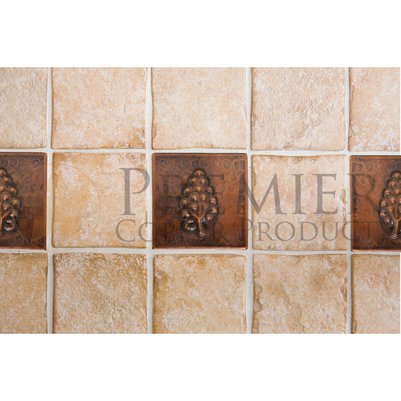Premier Copper Products 4 X Grape Tile In Oil Rubbed Copper Grape Tile In Oil Rubbed