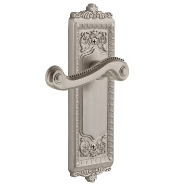 Designers Impressions Windsor Design Satin Nickel Dummy Door Lever Knob