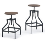 Kessler Adjustable Height Swivel Bar Stool by Williston Forge