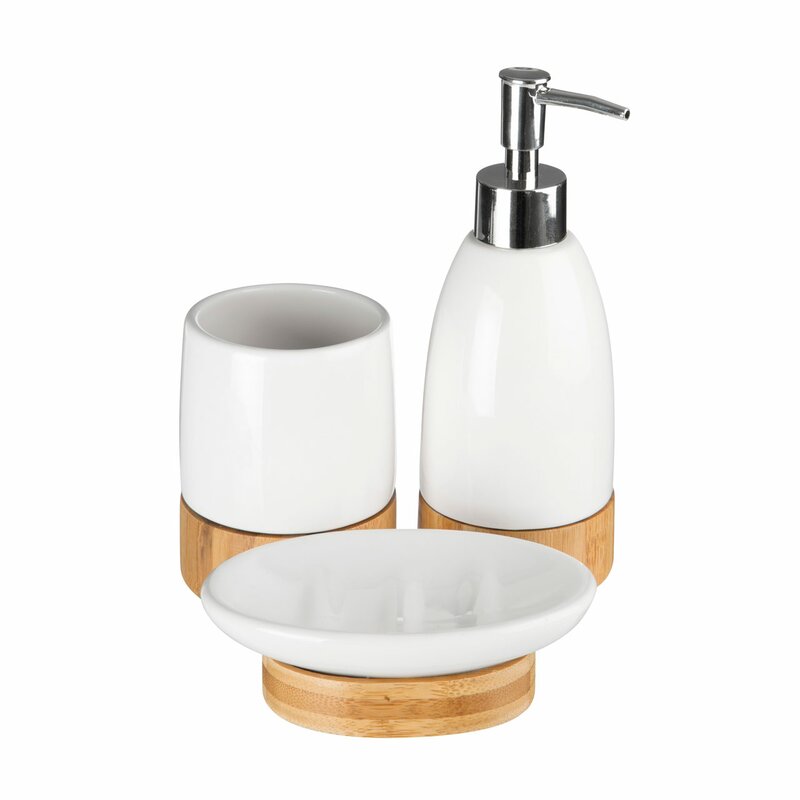 Natur Pur Alec 3 Piece Bathroom Accessory Set & Reviews | Wayfair.co.uk