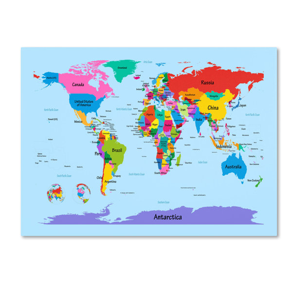 Kids World Map | Wayfair