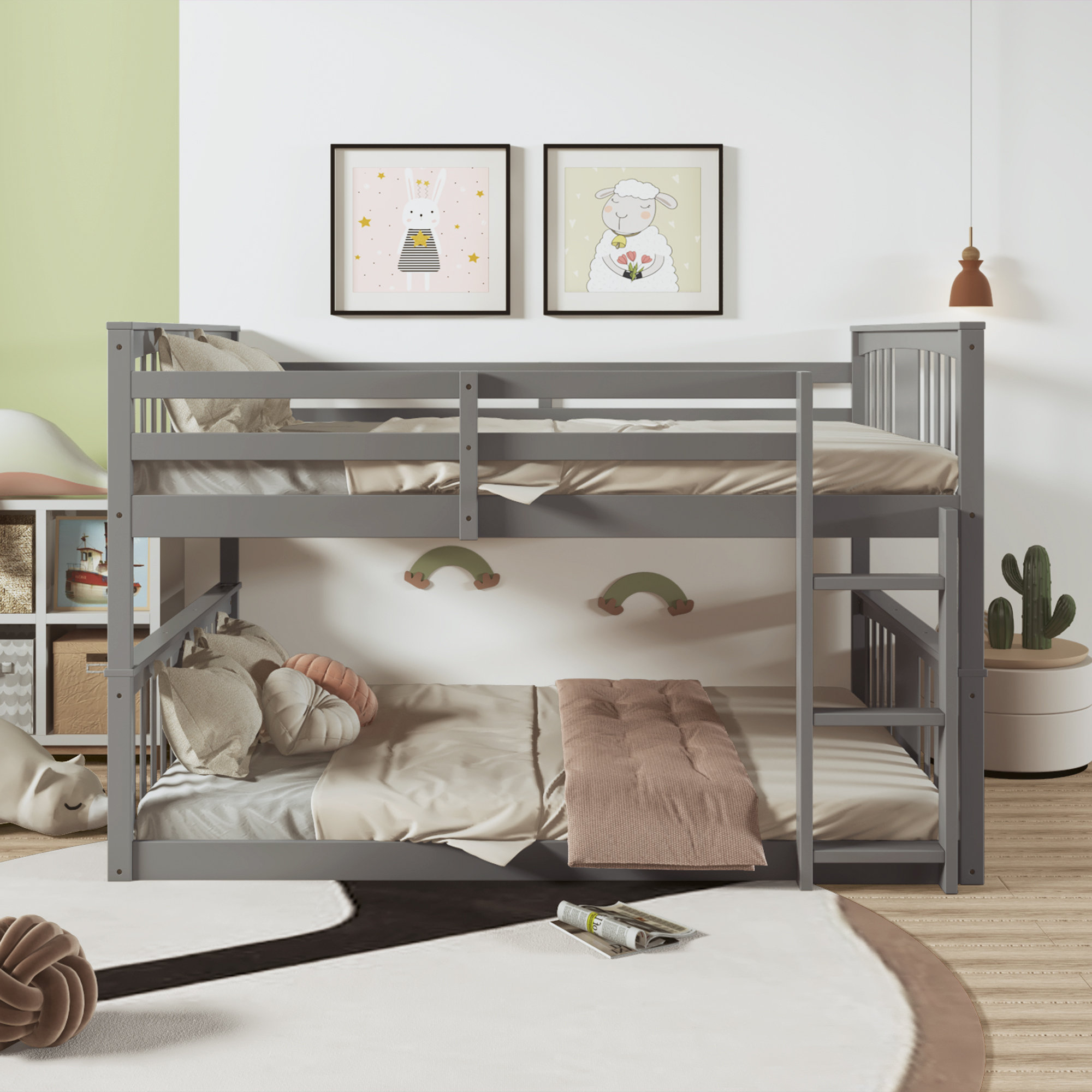 Harriet Bee Everlena Full Over Full Solid Wood Standard Bunk Bed by ...