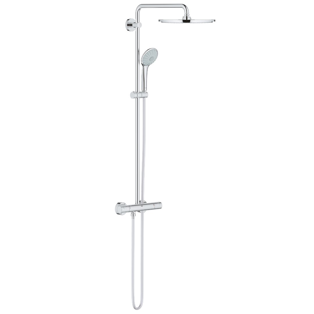 Thermostatic Shower with Dual Shower Head gray