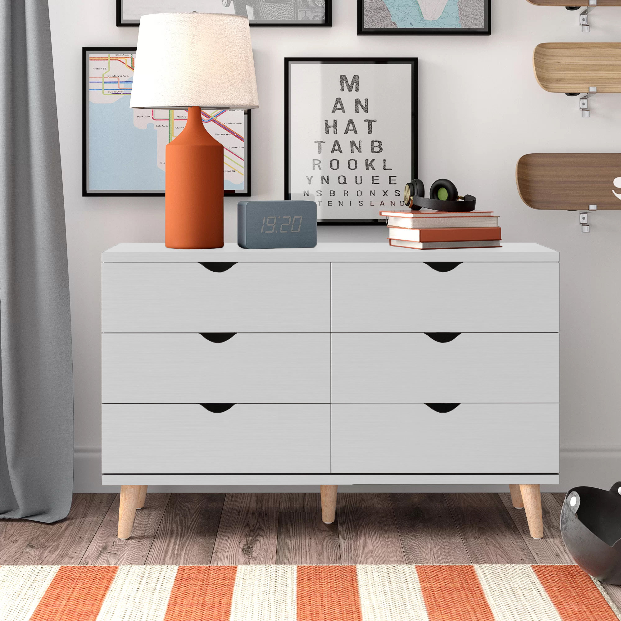 Gold Flamingo Teen Veronica 6 Drawer Double Dresser Reviews Wayfair 6 Drawer Double Dresser