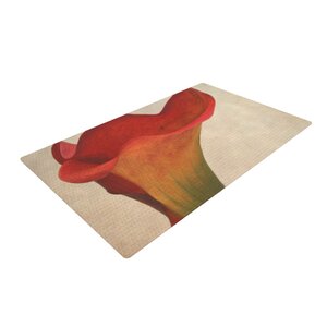 Iris Lehnhardt Calla Flower Red Area Rug