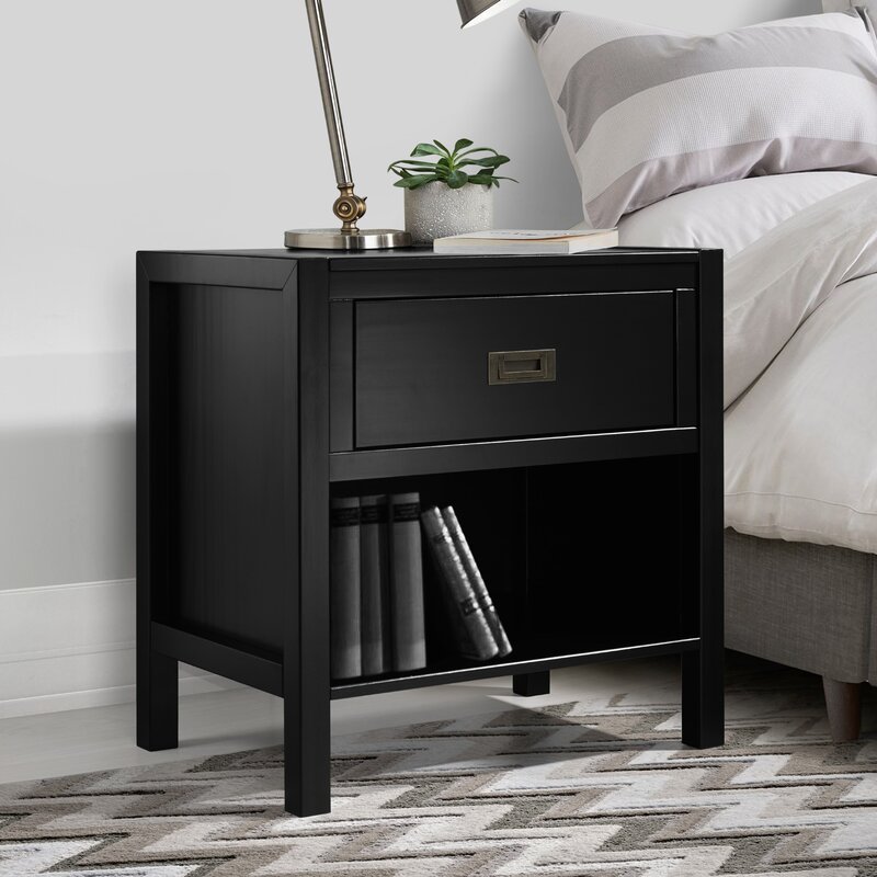 Latitude Run Lockley 1 Drawer Nightstand Reviews Wayfair