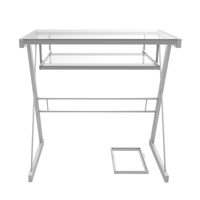 Ebern Designs Priya Metal And Glass Computer Desk Reviews