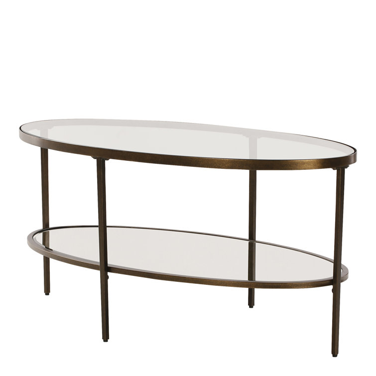 Mercury Glass Coffee Table / Amazon Com Round Coffee Table 35 Modern Glass Coffee Table Easy Assembly Tempered Glass Table For Living Room With Matural Wood Base Kitchen Dining / It has rounded chromed metal parts on each side of the table.