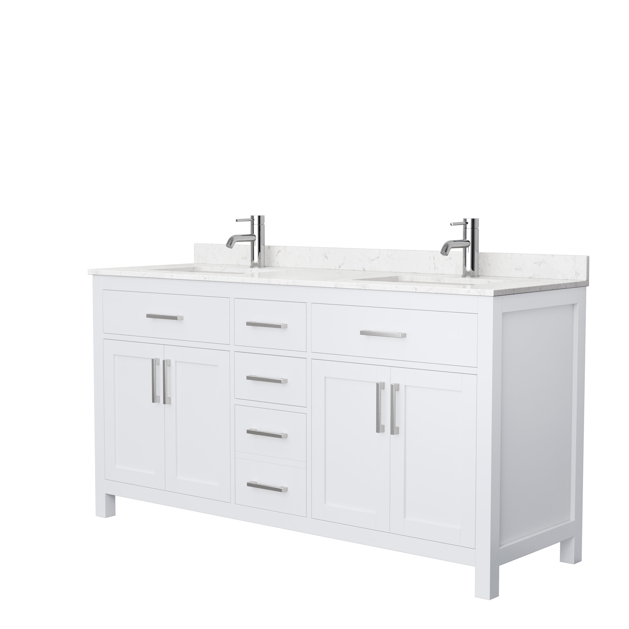 Wyndham Collection Beckett 66 Double Bathroom Vanity Set Reviews Wayfair