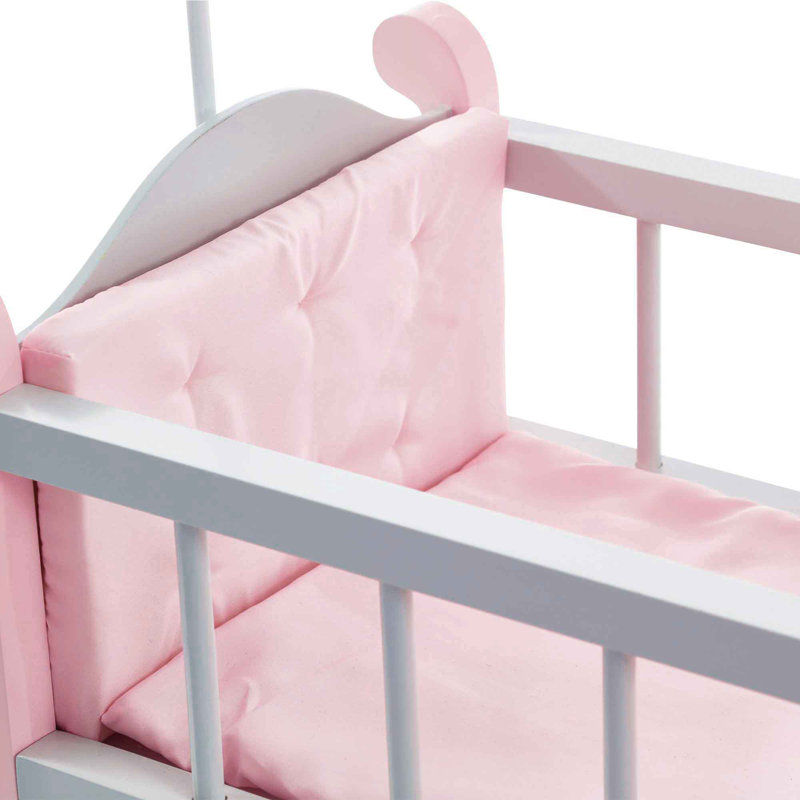 olivia's little world polka dots princess baby doll crib