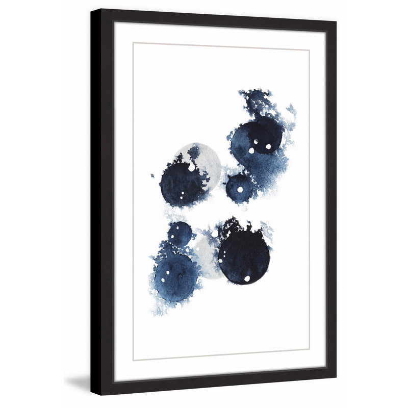 George Oliver Blue Galaxy Iii Framed Watercolor Painting Print