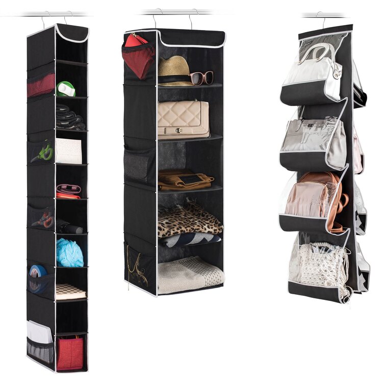 Hanging 10-shelves storage organizer no tears. Canvass Fabreezed Washed