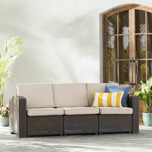 Clifford Faux Rattan Sofa with review