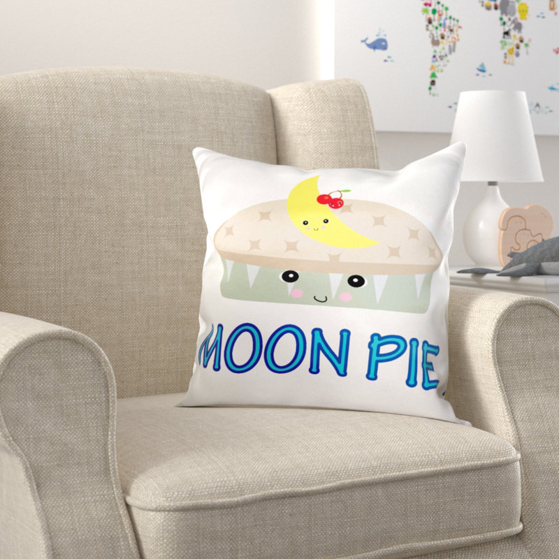 Zoomie Kids Brookins Cute Kawaii Cute Moon Pie Pillow Cover Wayfair
