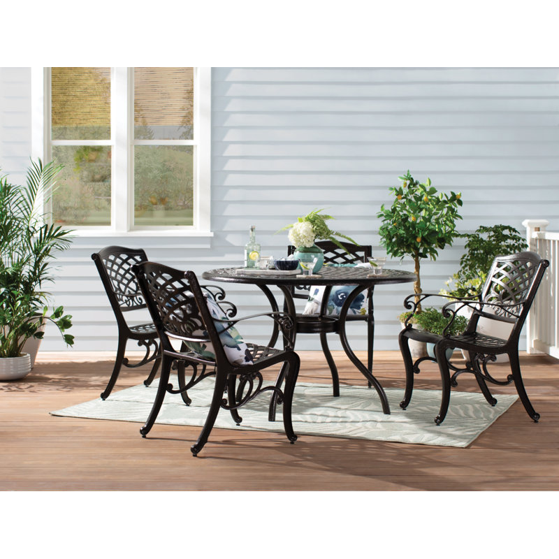 Sol 72 Outdoor Blythe 5 Piece Dining Set Reviews Wayfair Blythe 5 Piece Dining Set