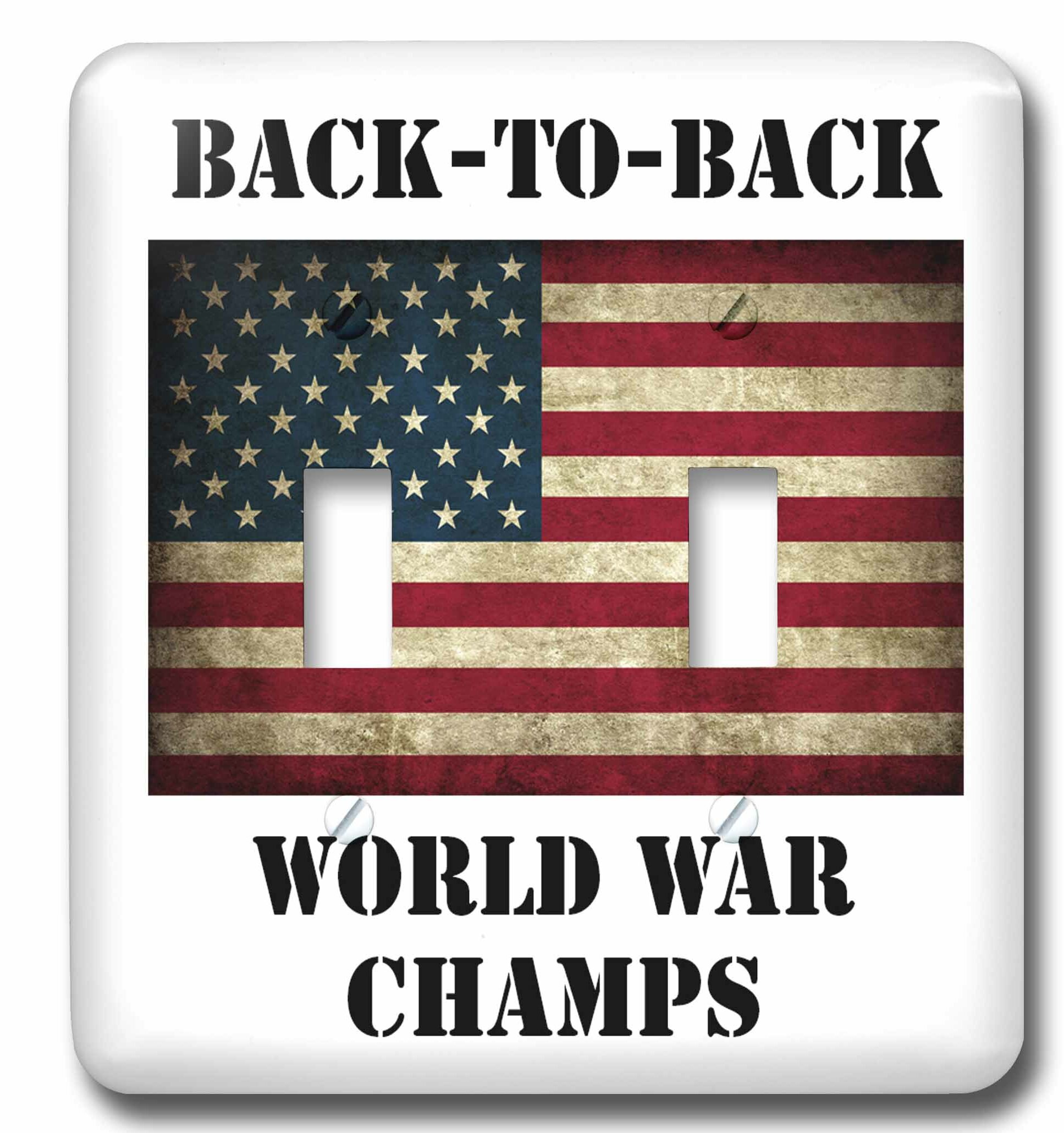 3drose Back To Back World War Champs 2 Gang Toggle Light Switch Wall Plate Wayfair