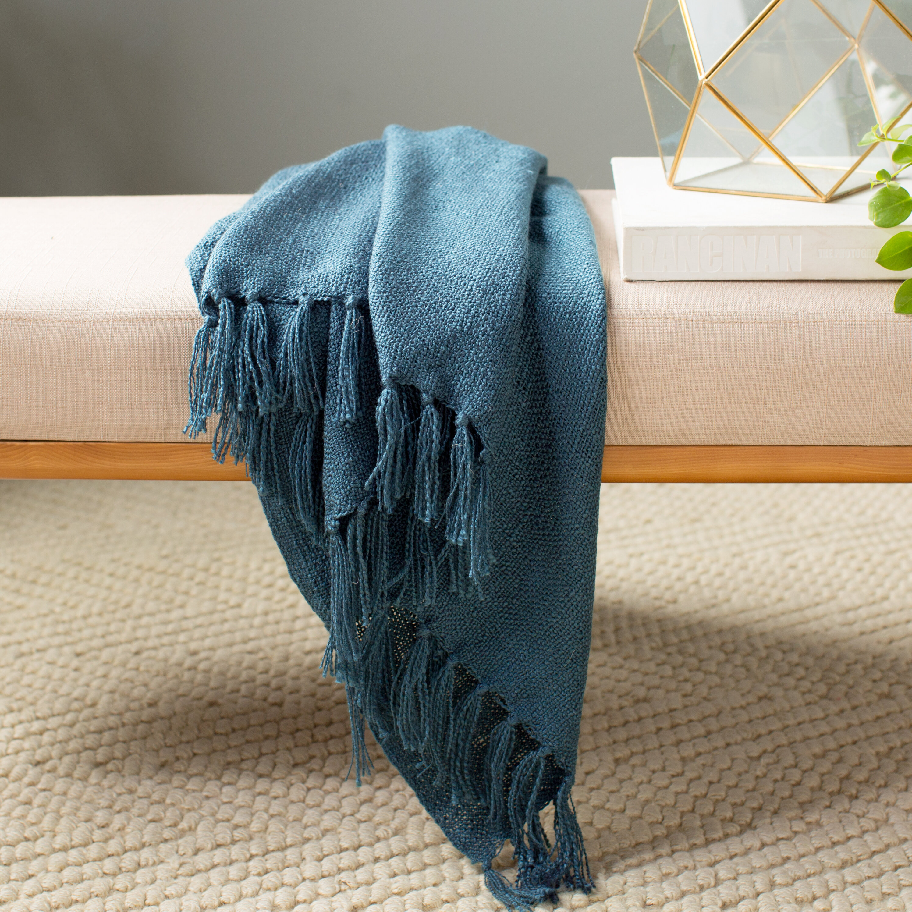 Modern Blue Throw Blankets Throws AllModern