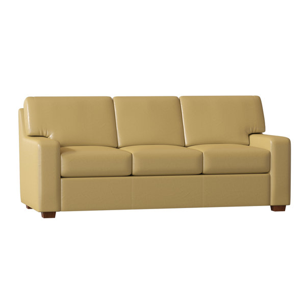 Omnia Leather Albany Genuine 122 Square Arm Sofa Wayfair Omnia Leather Albany Genuine