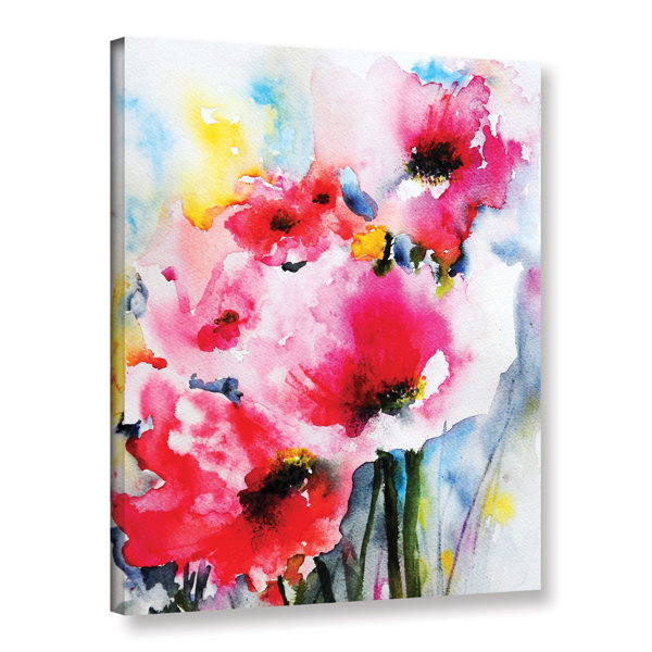 Artwall Pink Poppies By Karin Johannesson Painting Print On