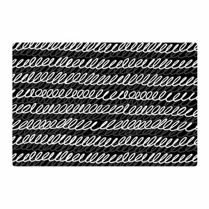Ivan Joh Squiggles Painting Black/White Area Rug