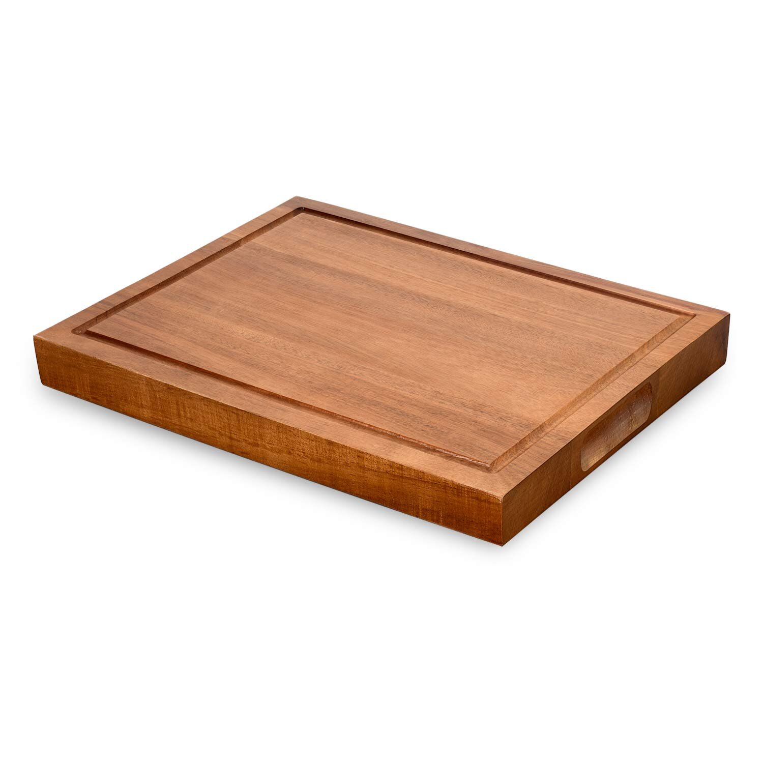 Wood Cutting Board for Kitchen with Side Handles and Juice Grooves Cheese Charcuterie Board 1 Thick Butcher Block