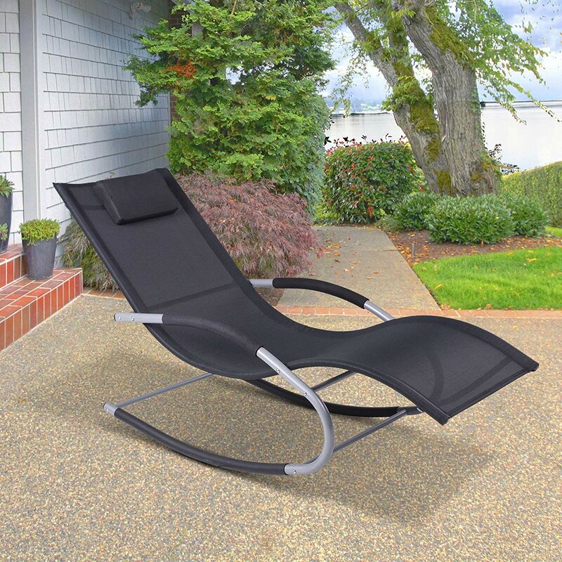 Bay Isle Home Shane Outdoor Poolside Wave Rocker Reclining Zero