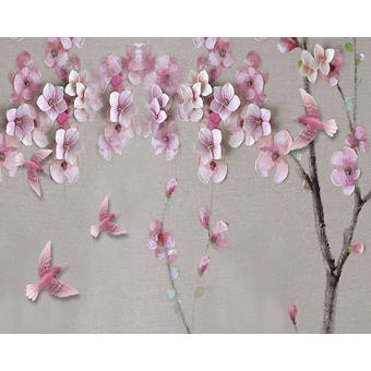 World Menagerie Tukwila 3d Cherry Blossom Oil Painting Flower
