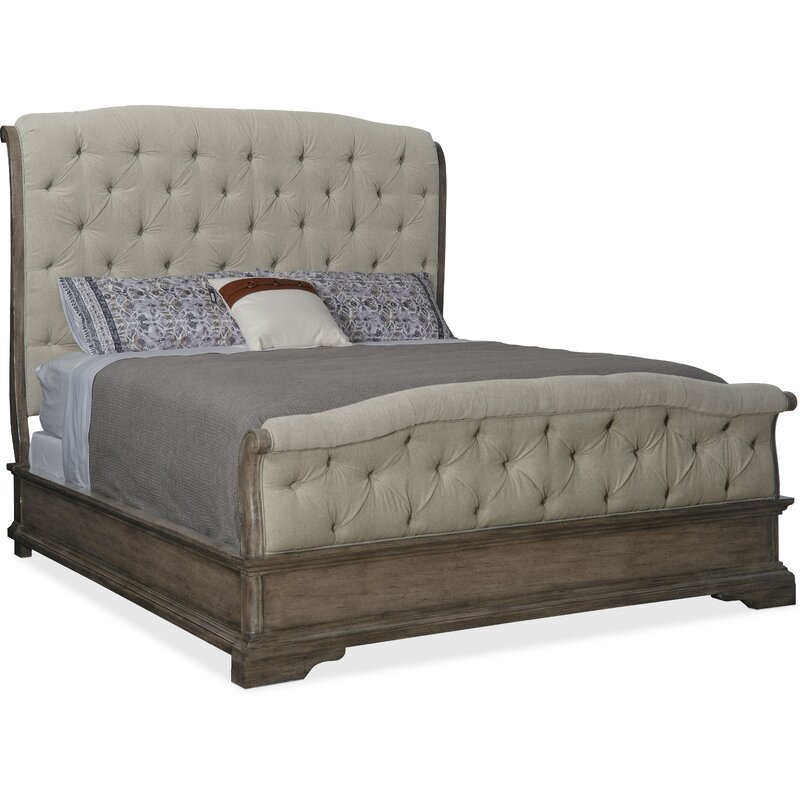 Hooker Furniture Tufted Upholstered Low Profile Standard Bed | Perigold