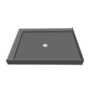 Double Threshold Shower Base with Drain Plate