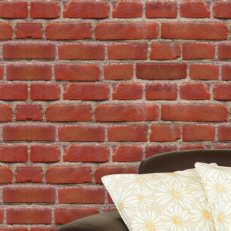walplus flexiplus vintage brick wall decal | wayfair