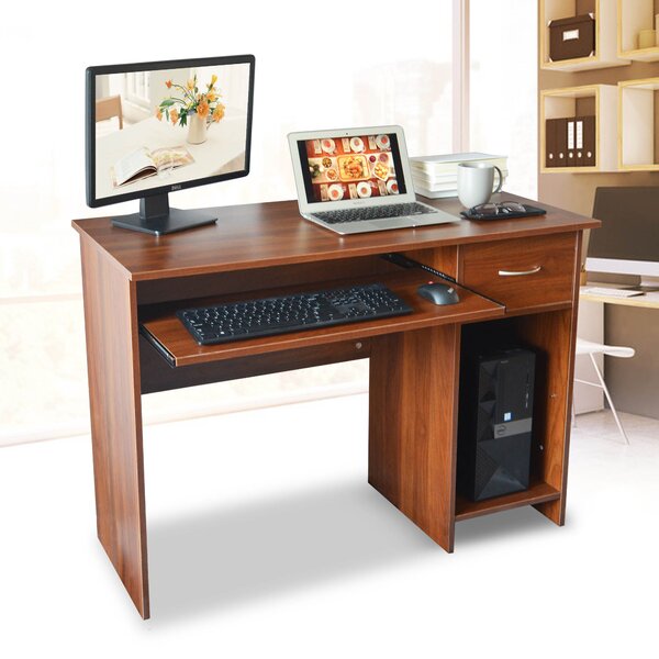 Computer Desk With Keyboard Tray | Wayfair