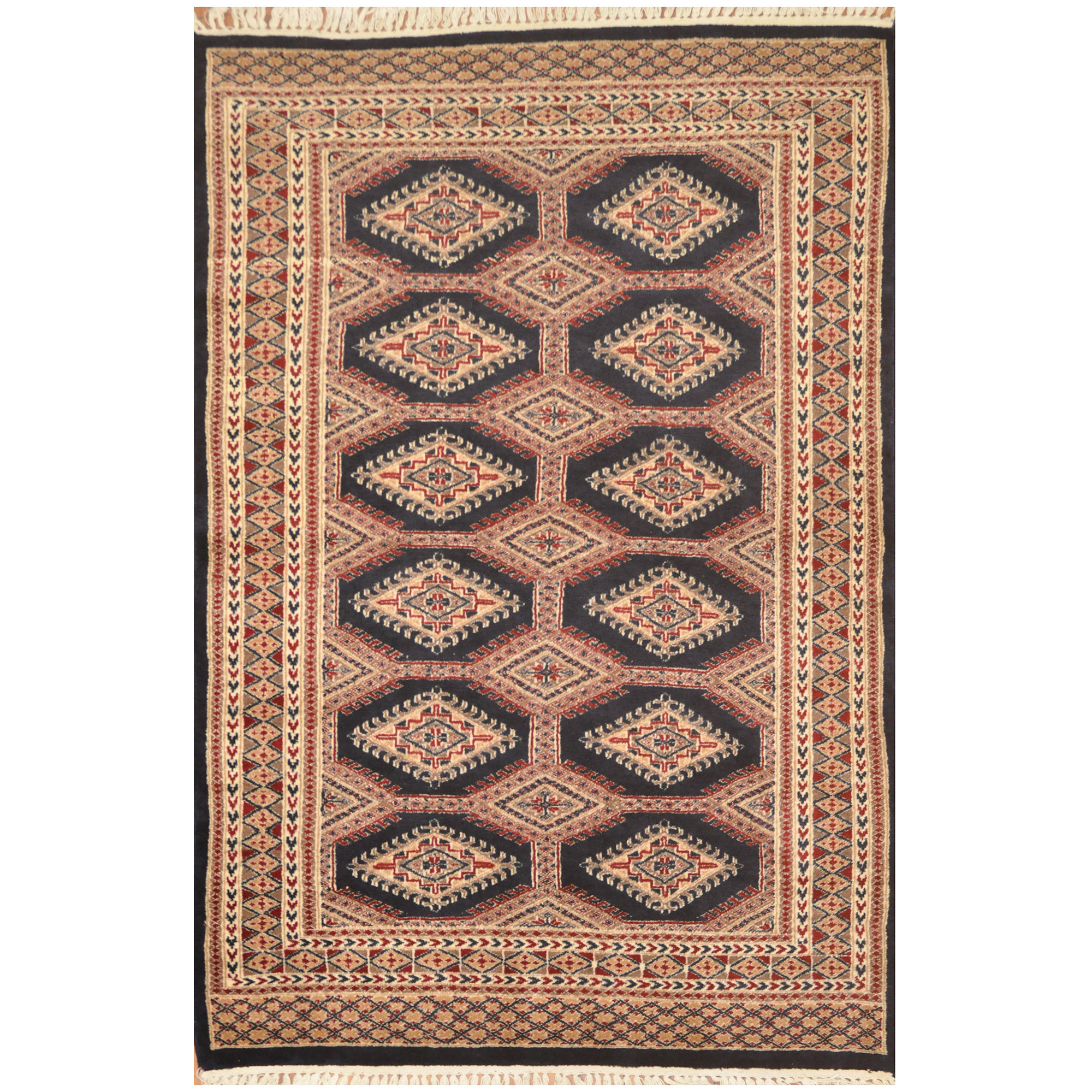 Herat Oriental Tribal Bokhara Area Rug in Navy/Beige/Brown Wayfair