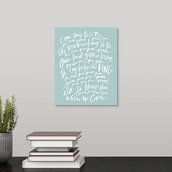 Winston Porter Little Drummer Boy Textual Art Print On Canvas