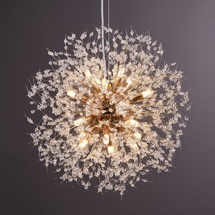 Bagood Mini Chandelier Colorful Crystal Chandelier Pearl Pendant Lamp Gypsy Shade Ceiling Light Fixture 
