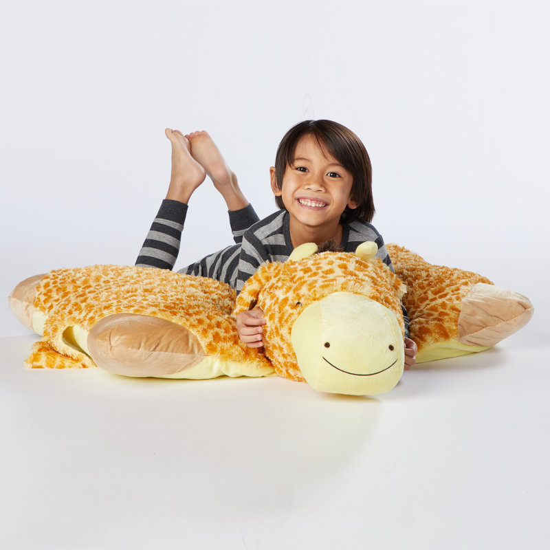 Pillowpets Jumboz Jolly Giraffe Plush Chenille Floor Pillow Reviews Wayfair