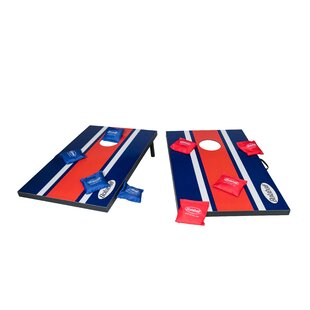 Portable ABS Framed Cornhole Game Set with 6 Bean Bags W/ Travel Carrying Case 
