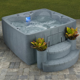 Aquarest Spas, Powered By Jacuzzi® Pumps 6 - Person 29 - Jet Square Plug And Play Hot Tub with Ozonator
