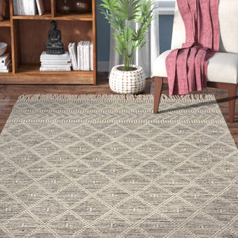 Allmodern Aten Hand Knotted Cotton Wool Gray Area Rug Reviews Wayfair