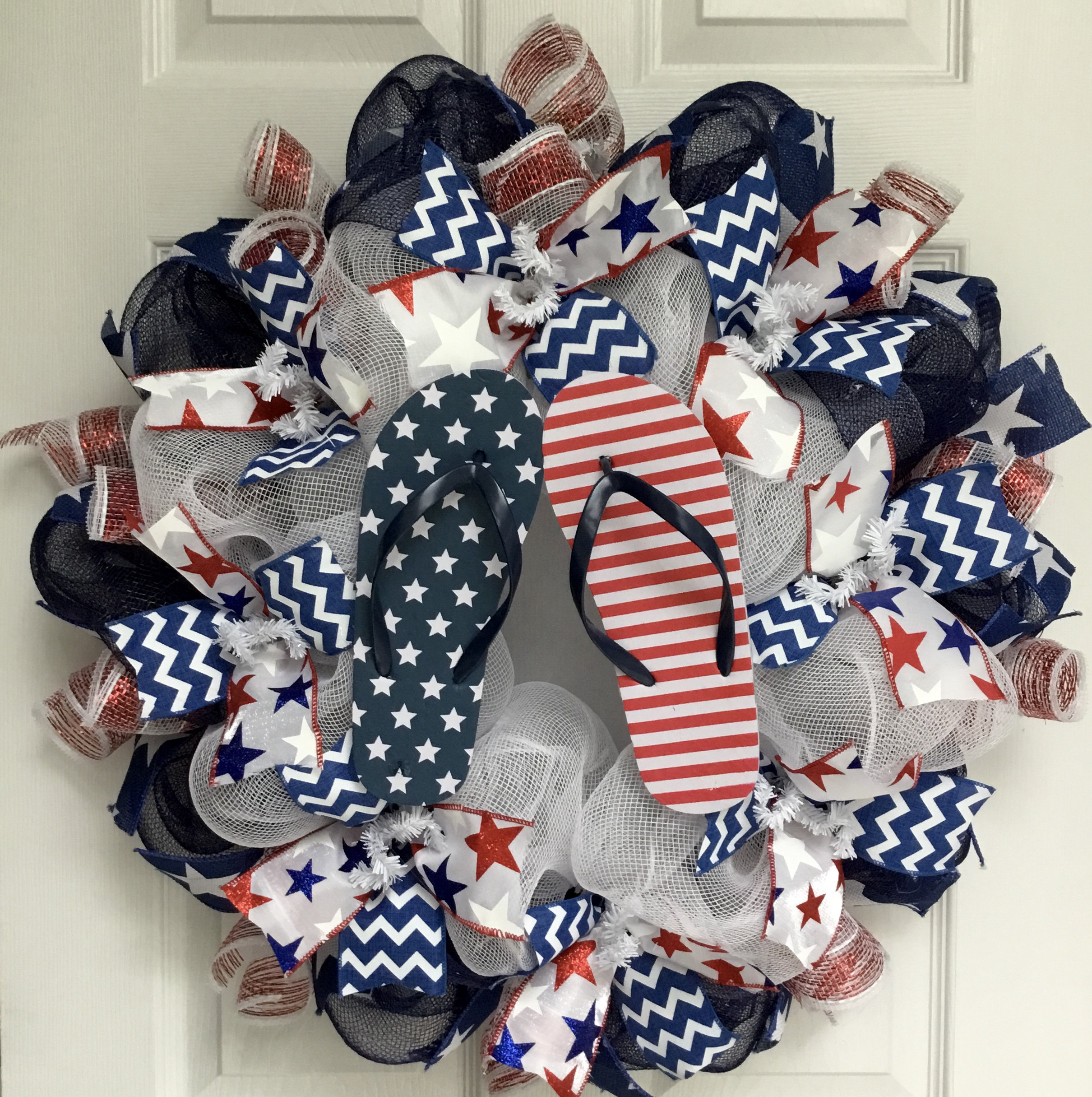 patriotic flip flops