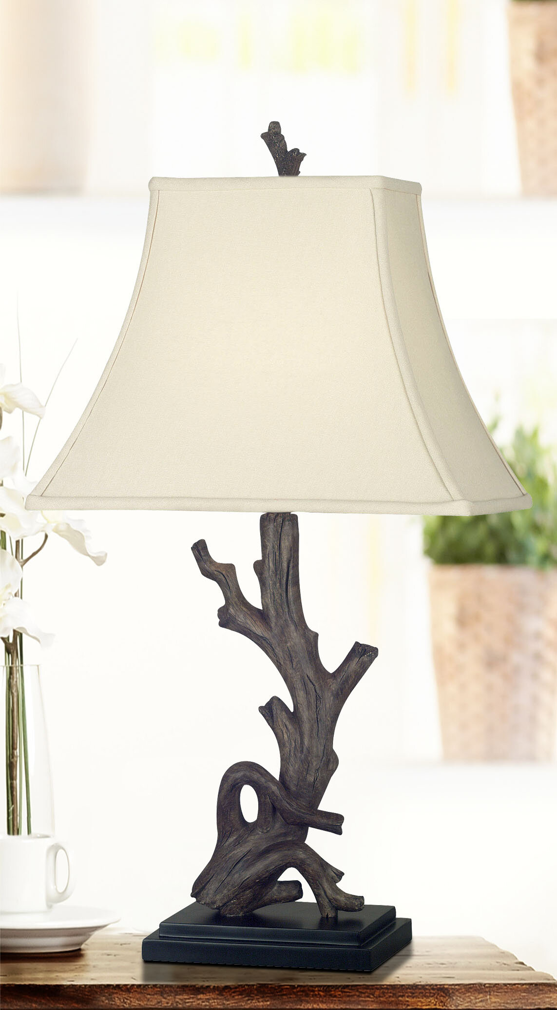 Soccer Style Accent Lamp 15/" Tall White Bell Shade Light Polyresin Desk Lighting